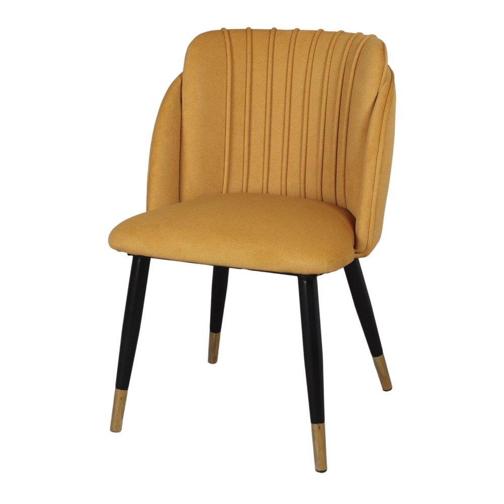 Chaise tapissée avec un style contemporain - modèle 061 - moutarde