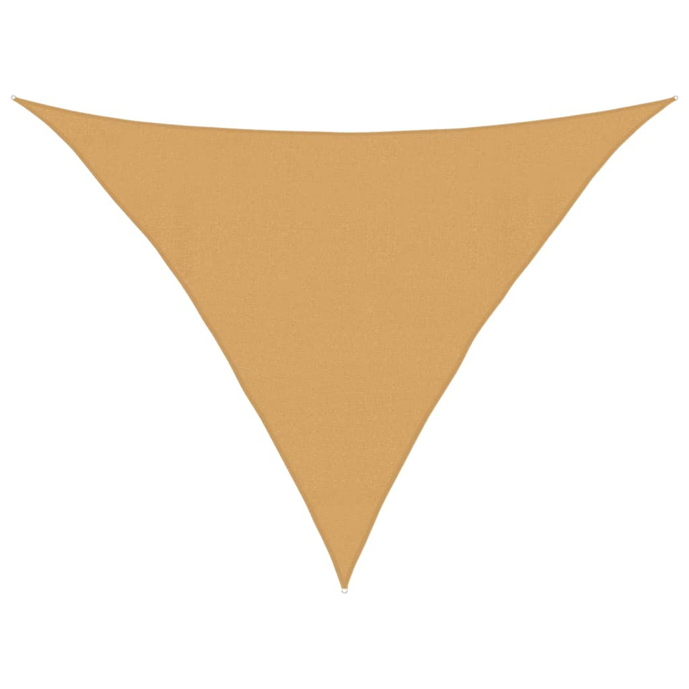 Voile d'ombrage 160 g/m² triangulaire sable 4x4x5,8 m pehd