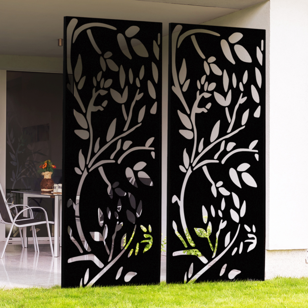 Panneau décoratif universel 150 x 50 cm lis noir mat