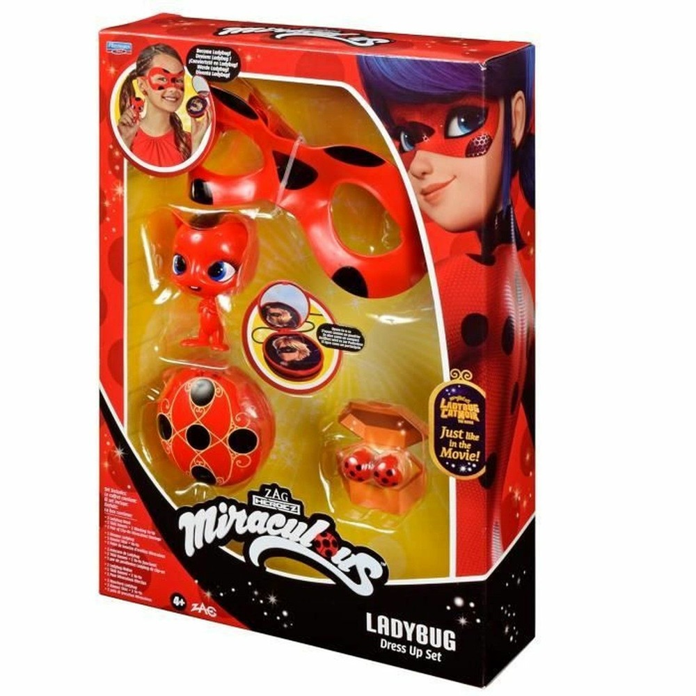 Déguisement ladybug - masque yoyo miroir boucles d'oreilles kwami tikki miraculous ladybug