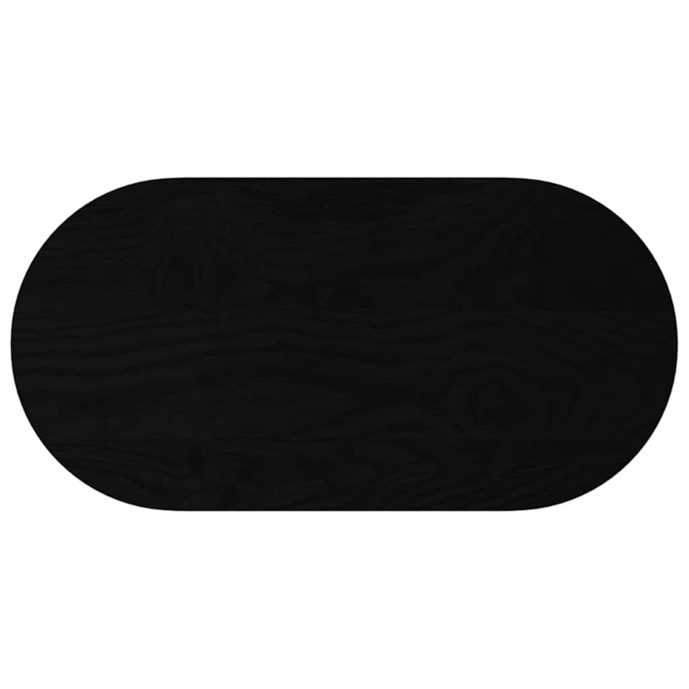 Dessus de table marron foncé 80x40x4 cm bois chêne massif ovale