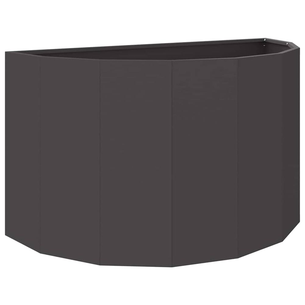 Jardinière d'extérieur noir 90 x 45 x 50 cm acier