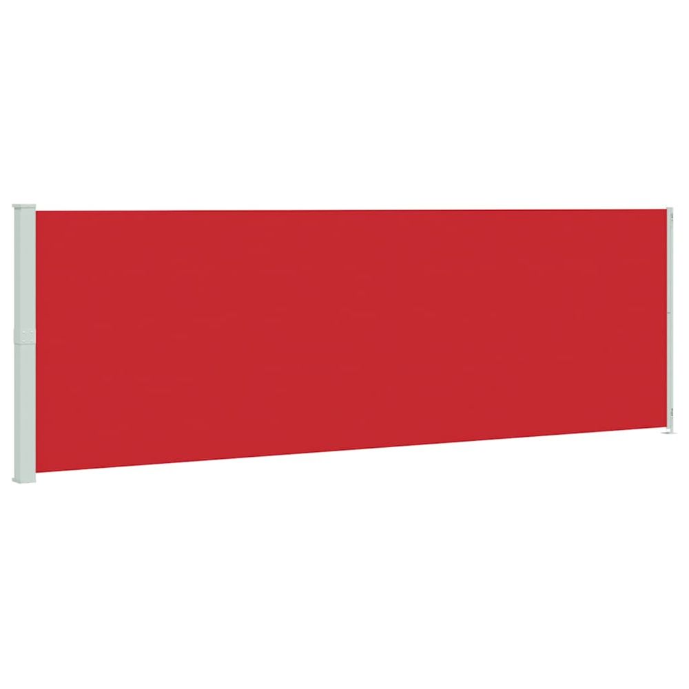 Auvent latéral rétractable de patio 200x600 cm rouge