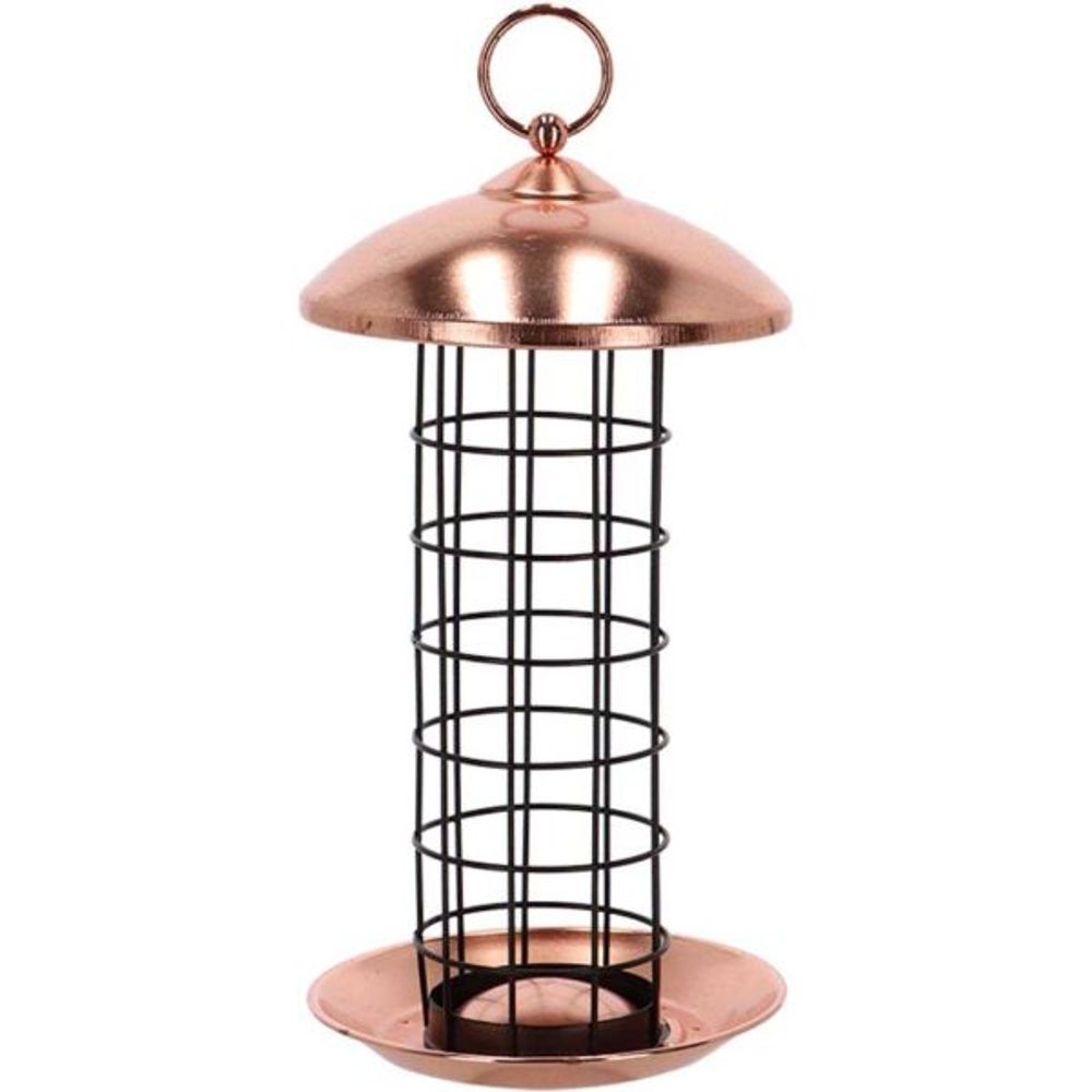 Mangeoire à oiseaux plaqué cuivre - boules de graisses