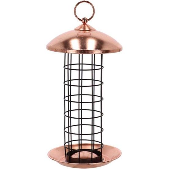 Mangeoire à oiseaux plaqué cuivre - boules de graisses