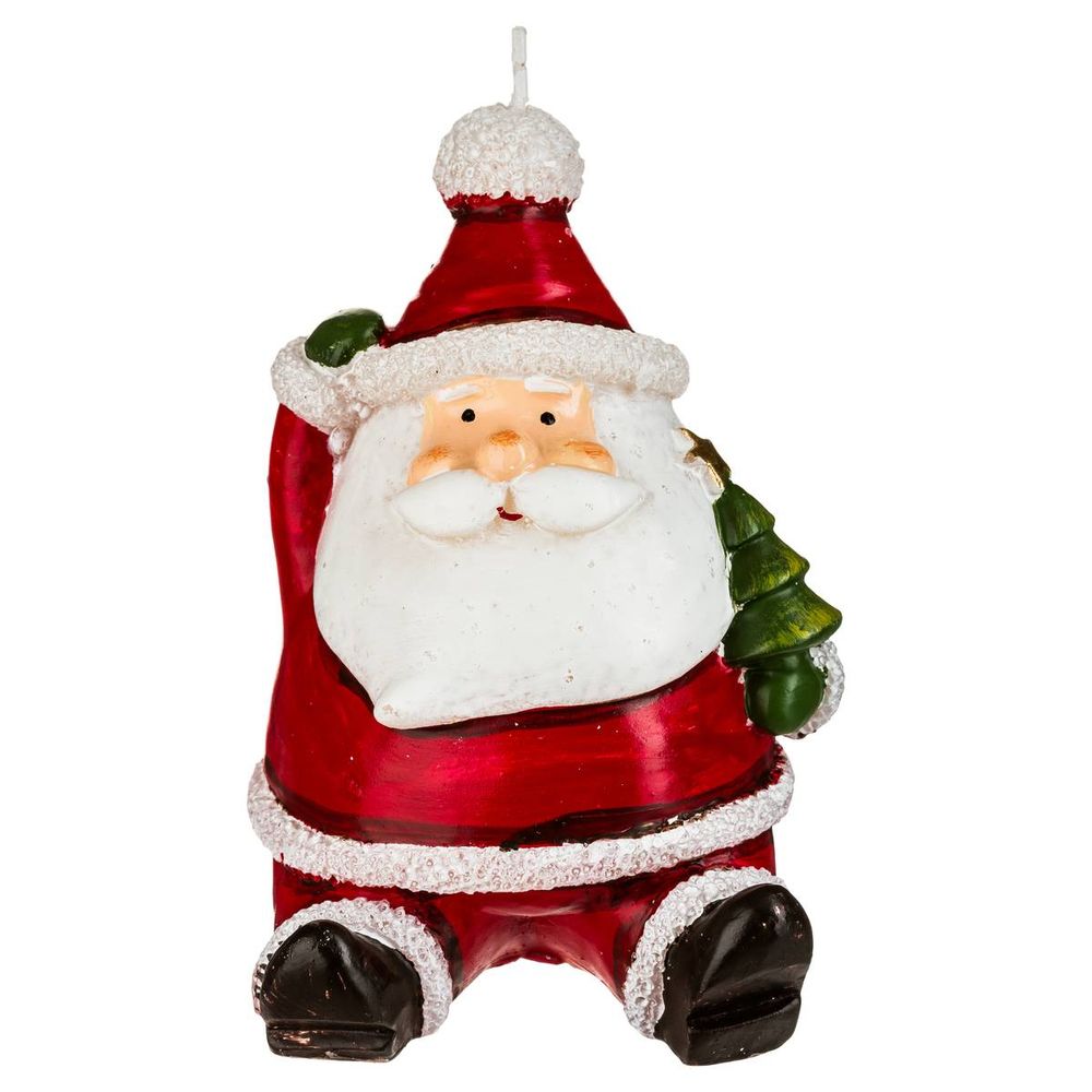 Bougie père noël assis et sapin 120 gr