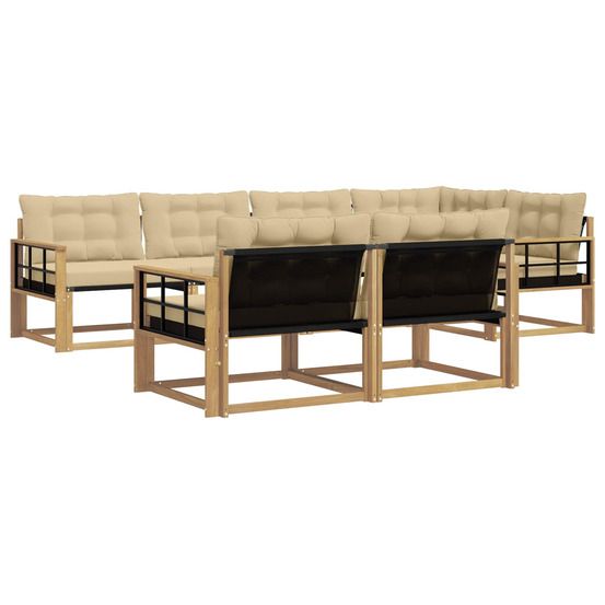 Ensemble de canapés d'extérieur 7 pc blanc et beige