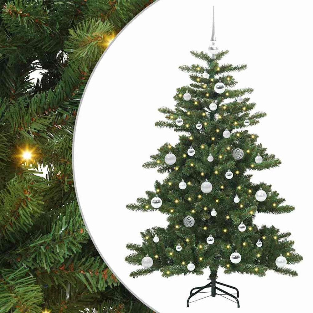 Sapin de noël artificiel à branches articulées vert 150 cm pvc