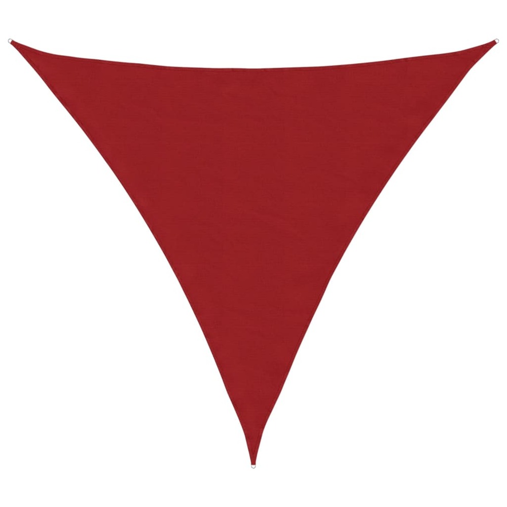 Voile de parasol tissu oxford triangulaire 3,6x3,6x3,6 m rouge