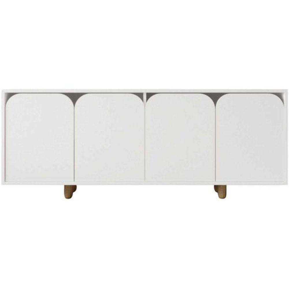Buffet 4 portes en aggloméré lazio bohem blanc