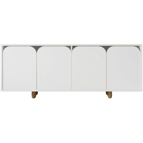 Buffet 4 portes en aggloméré lazio bohem blanc