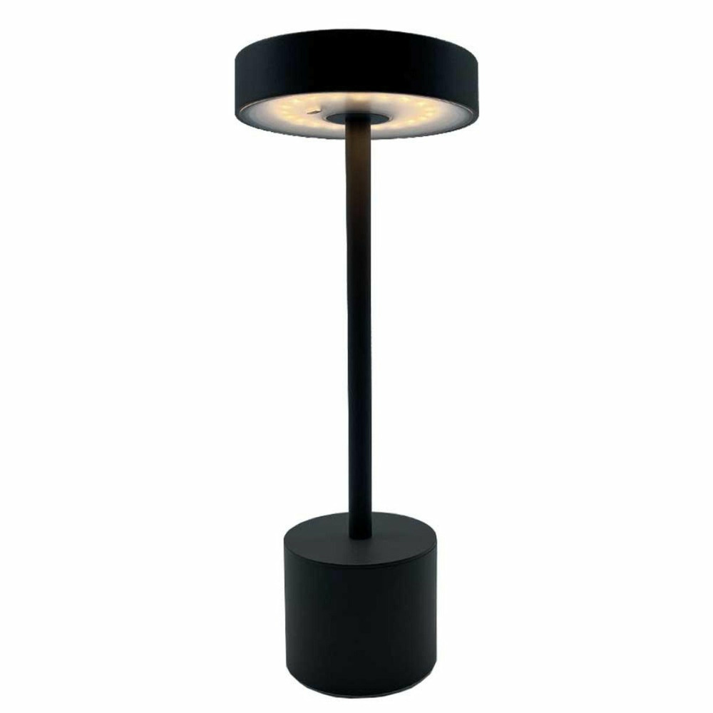 Lampe de table sans fil touch led roby gris aluminium h30cm