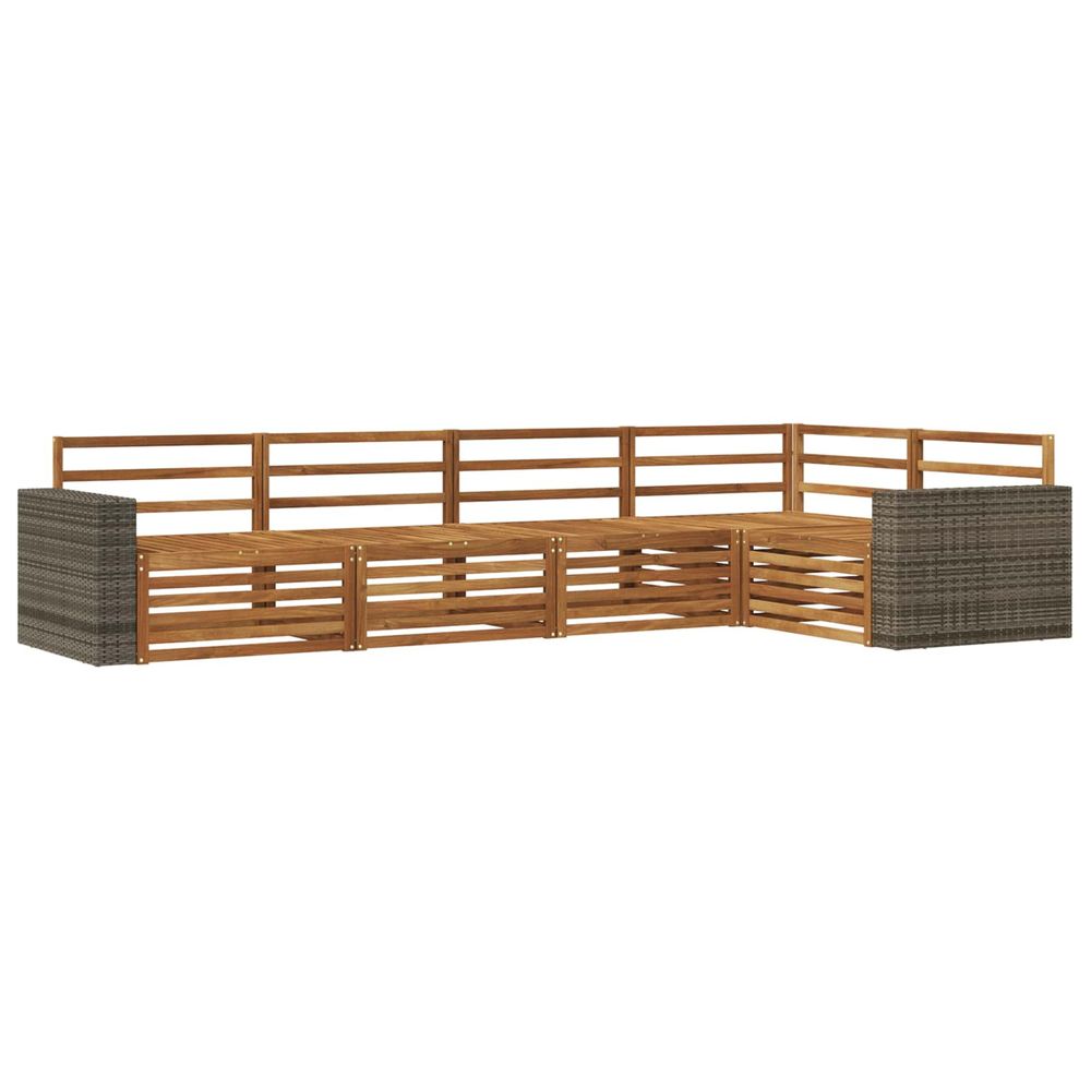 Ensemble de canapés d'extérieur 5 pc naturel