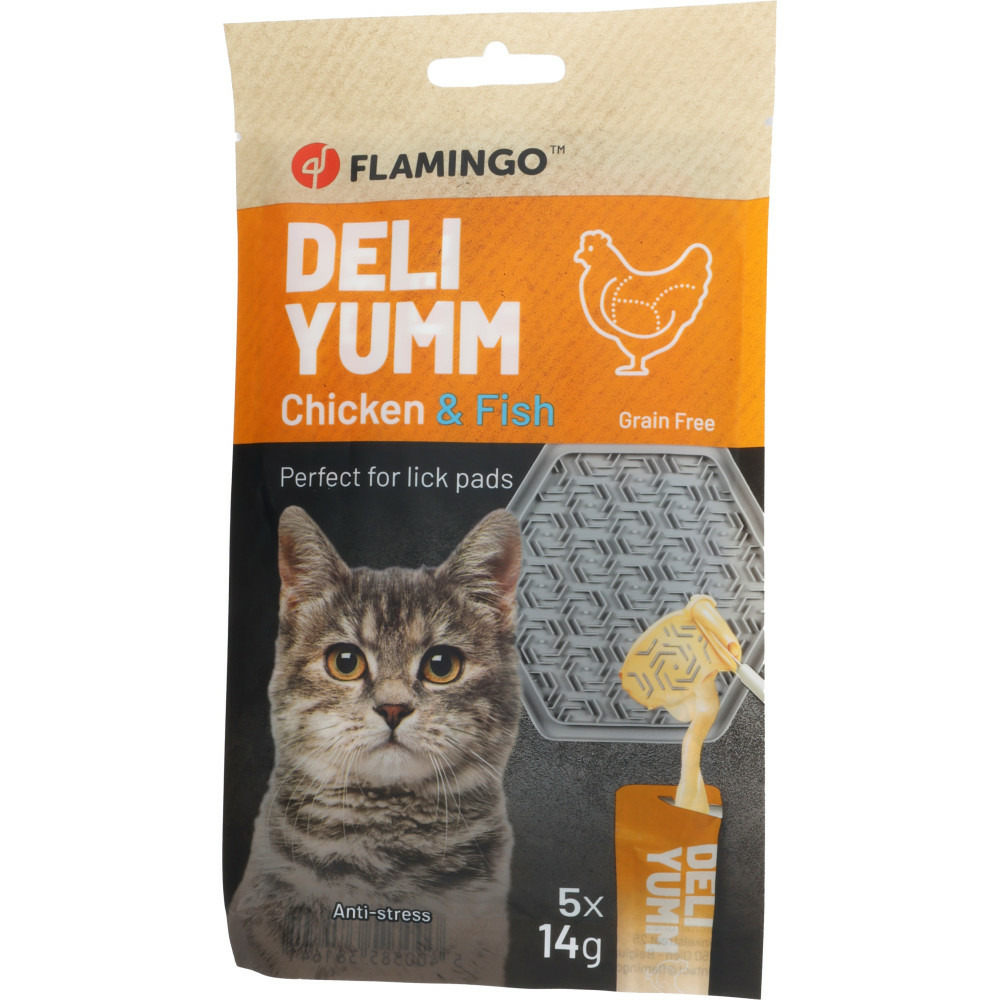 Friandise deli yumm pâté anti-stress au poulet et poisson 5 x 14 g (70 g) p