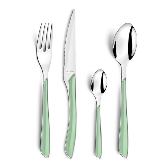 Eclat pastel vert - ménagère 24 pièces