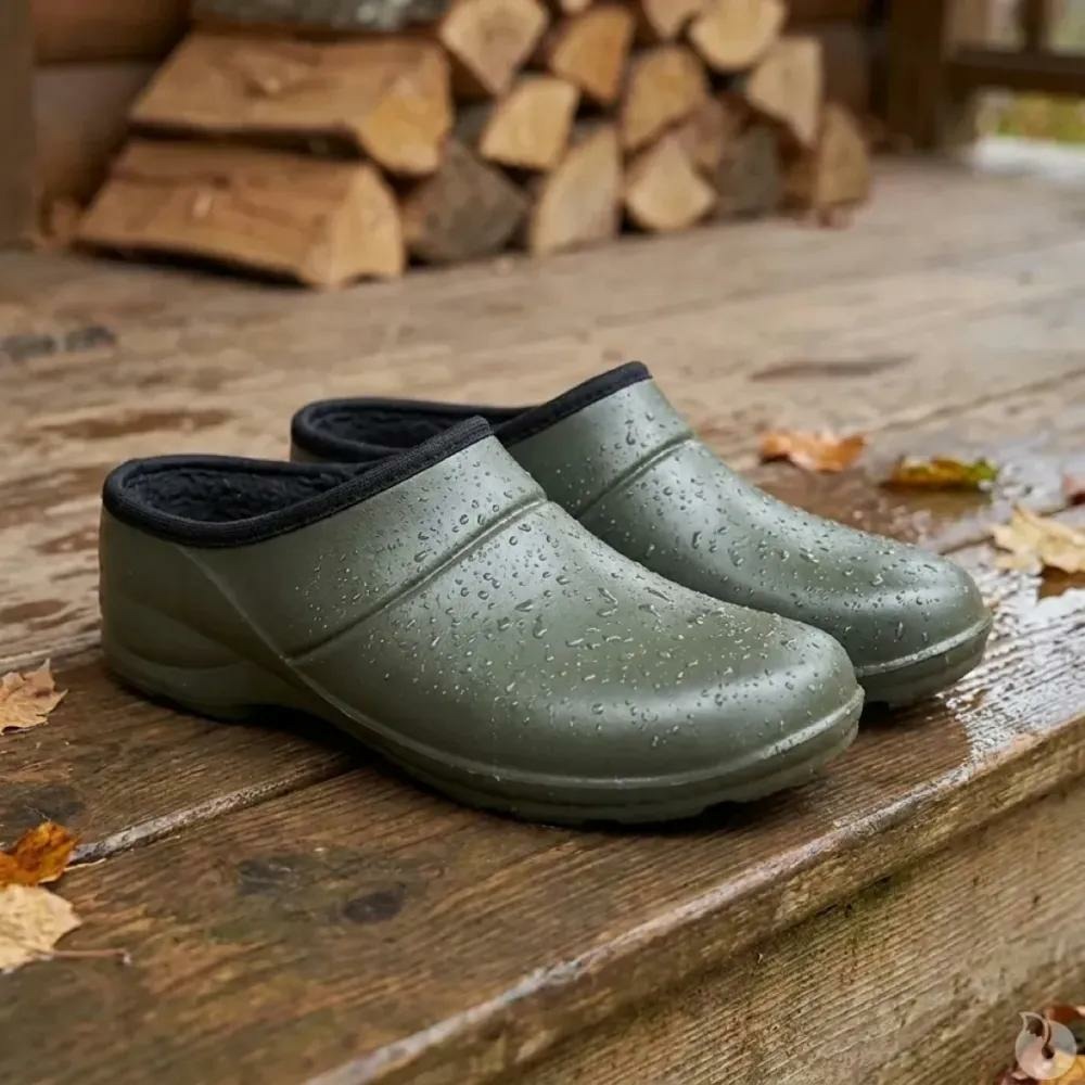 Sabots cloack en plastique fourrés eva vert 39 à 46