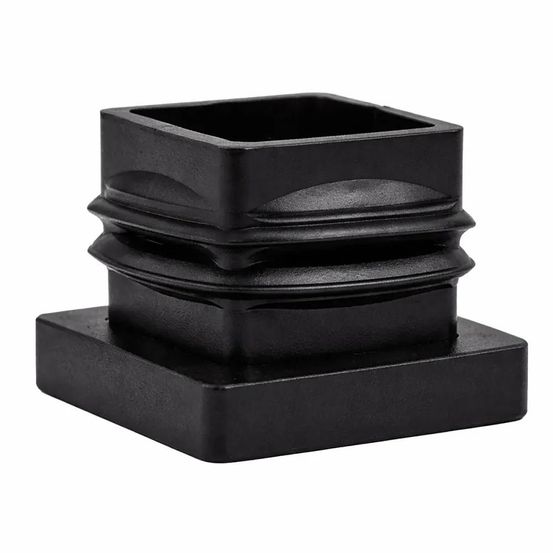 Bouchon rectangulaire 25x25x1/2 noir