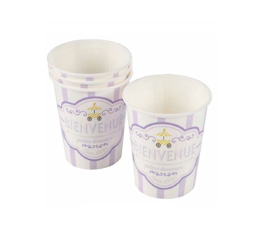 Set de 6 gobelets en papier bienvenue