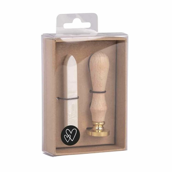 Kit cachet de cire en forme de cœurs