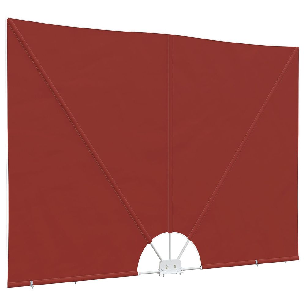 Auvent latéral pliable de terrasse terre cuite 240 x 160 cm