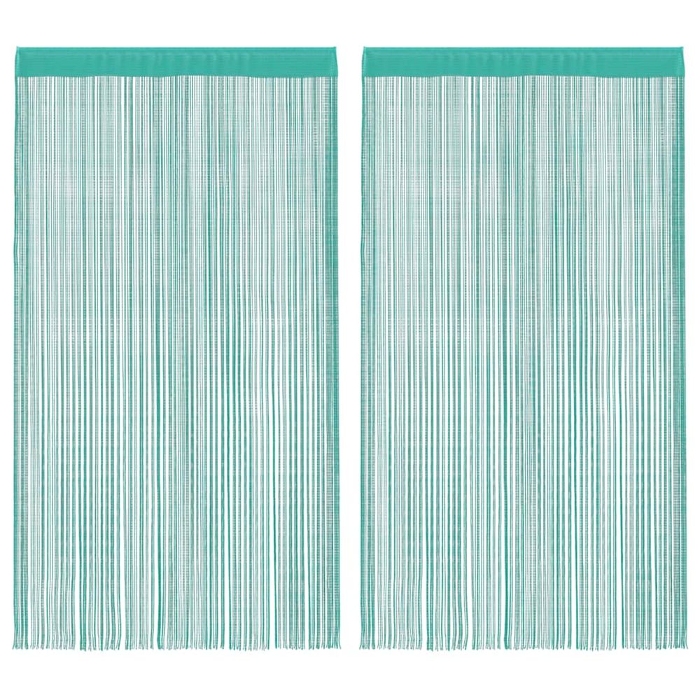 Rideau en fils 2 pcs 140 x 250 cm turquoise