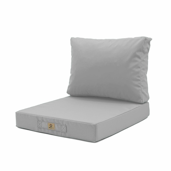 Coussins pour salon de jardin déhoussable 60x70cm gris galet