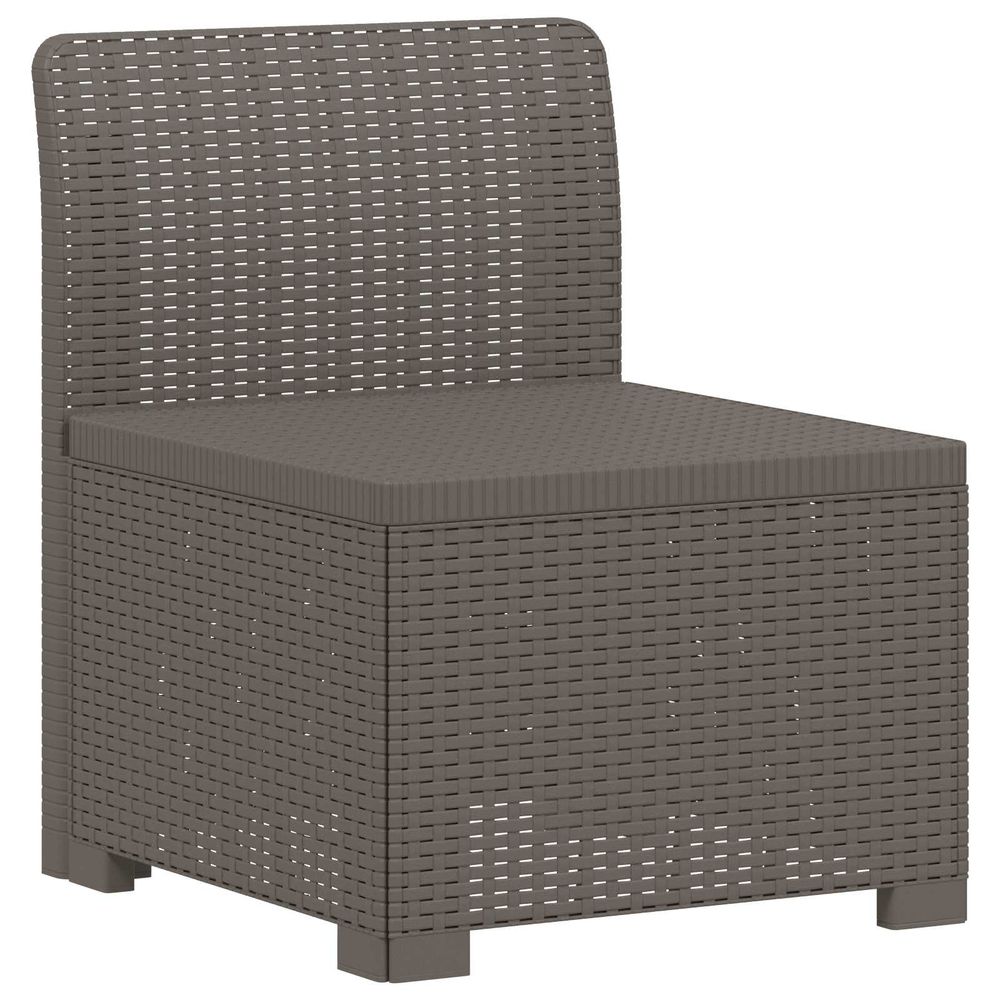 Canapé de jardin 1 place look rotin pp gris clair