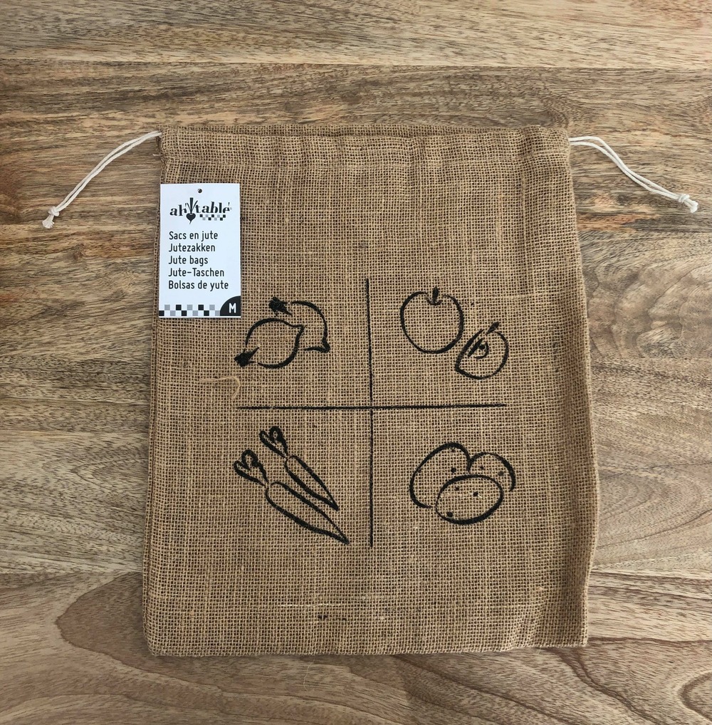 Sac en jute pour fruits et légumes (taille au choix)