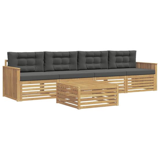 Ensemble de canapés d'extérieur 5 pc blanc et anthracite