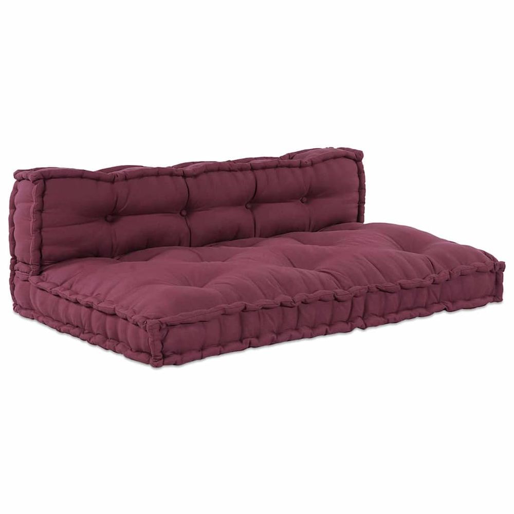 Coussin de canapé sur palette 2 pc tissu marron