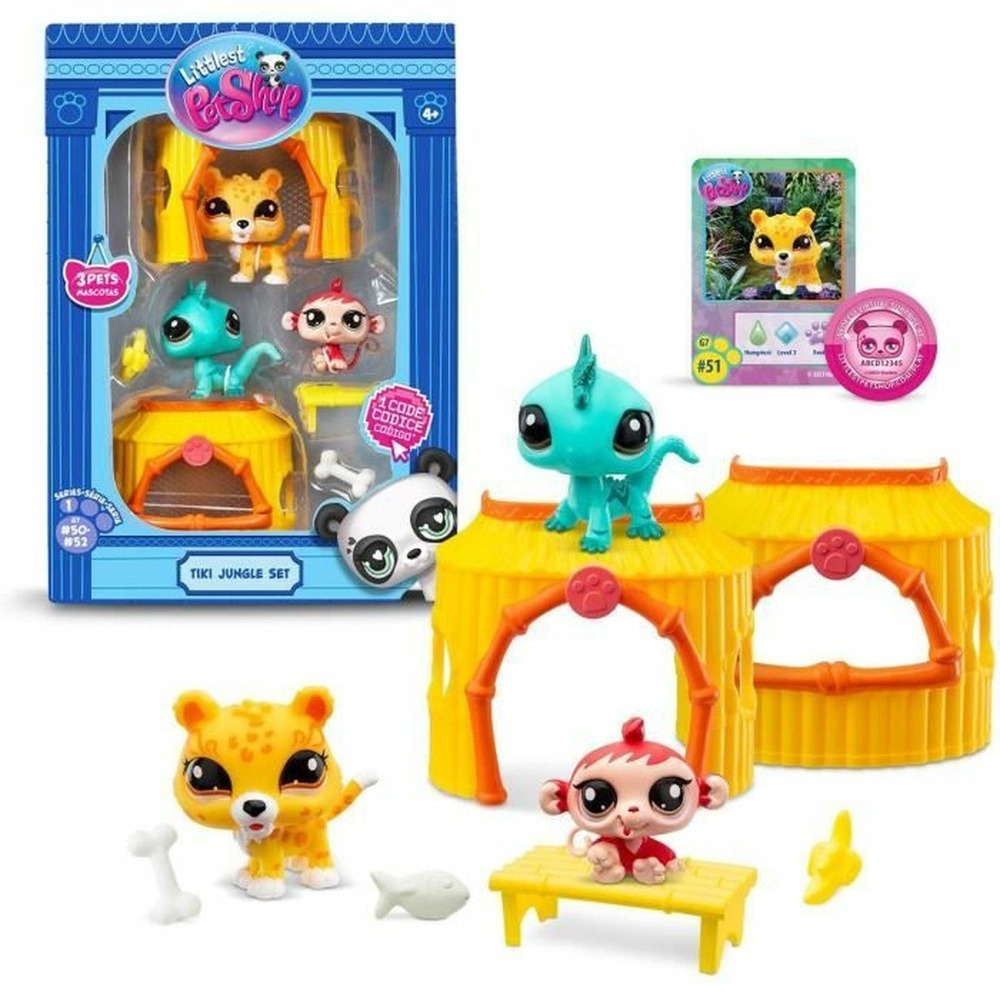 Littlest pet shop - pack tiki jungle - 3 animaux
