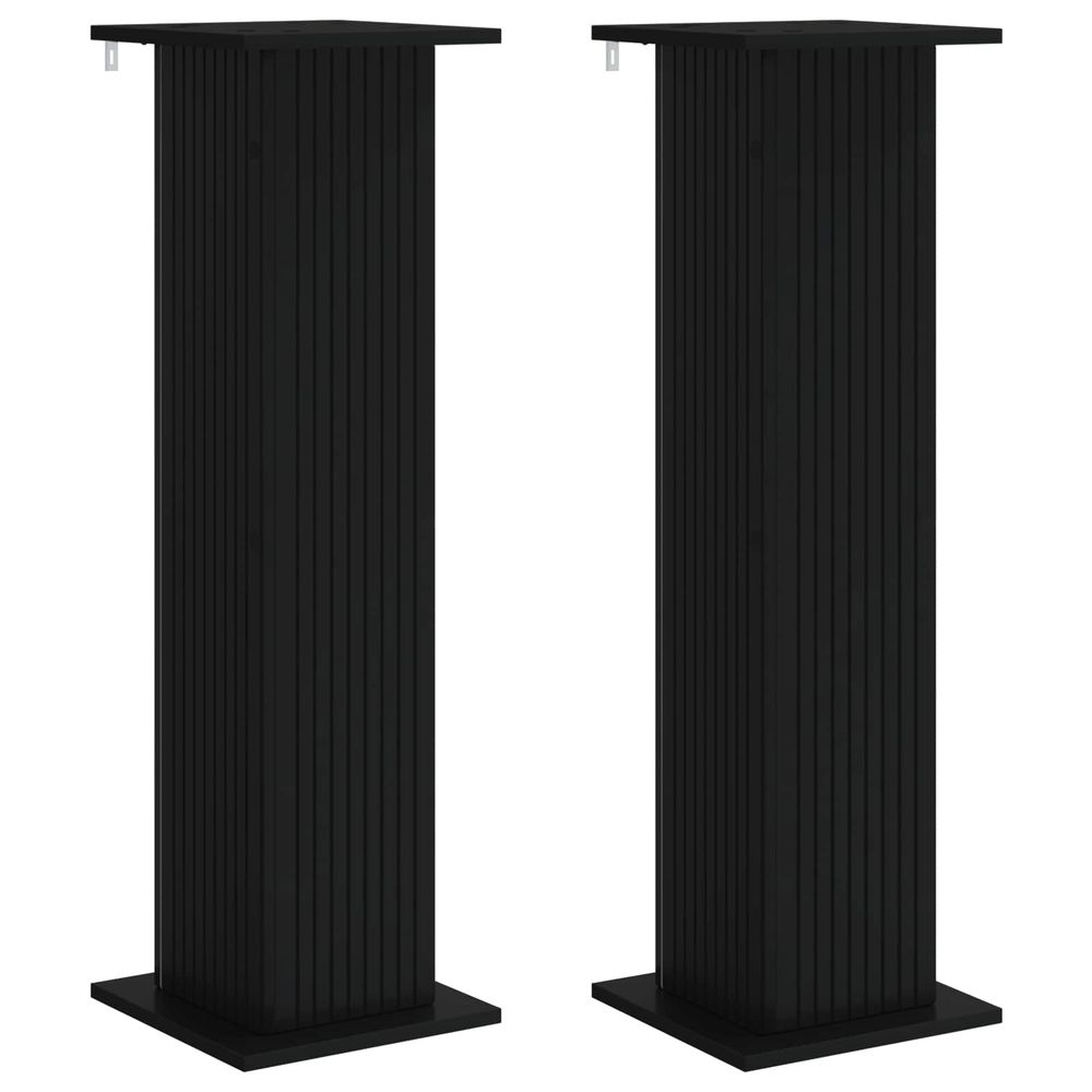 Support de plante 2 pc noir 30,5 x 30 x 100,5 cm
