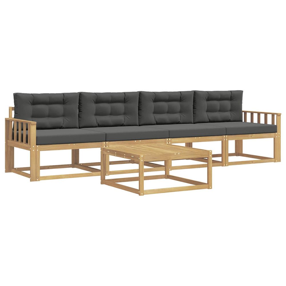 Ensemble de canapés d'extérieur 4 pc blanc et anthracite