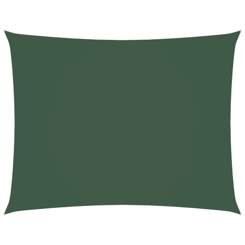 Voile de parasol tissu oxford rectangulaire 3,5x5 m vert foncé