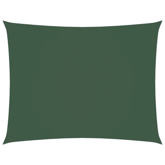Voile de parasol tissu oxford rectangulaire 3,5x5 m vert foncé