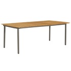 Table de jardin 200x100x72 cm bois d'acacia solide et acier