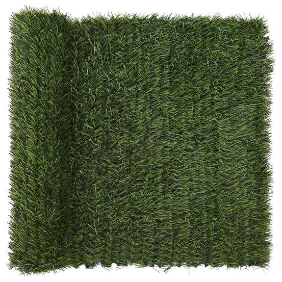 Clôture artificielle vert clair 1 x 4 m pvc et acier