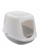 Maison de toilette confort chaton - apprentissage proprete - ecru - chat - 35x30x30cm
