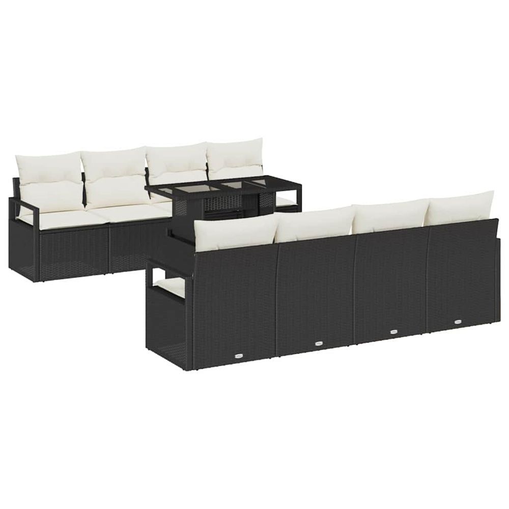 Ensemble de canapé de jardin 9 pc 6-nombre de places