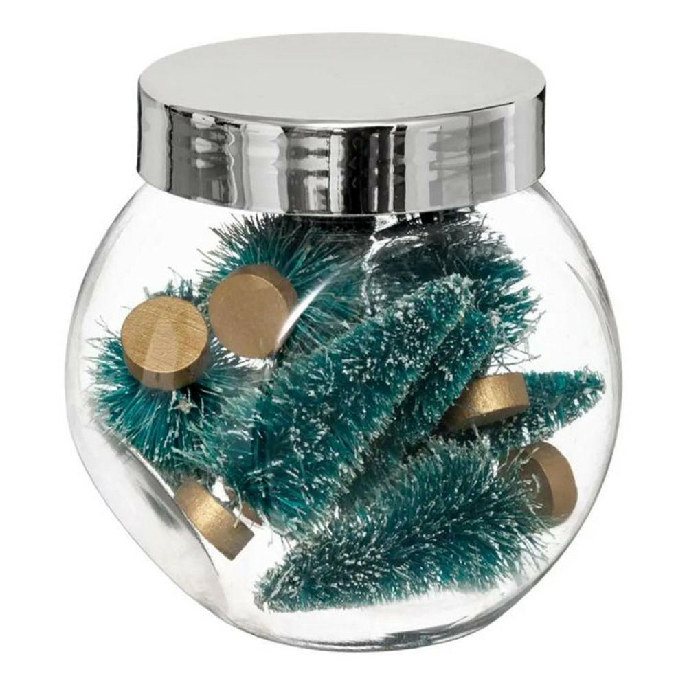 Lot de 5 sapins enneigés déco 