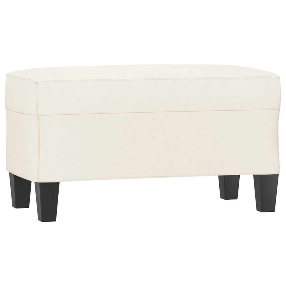 Banc crème 70x35x41 cm similicuir