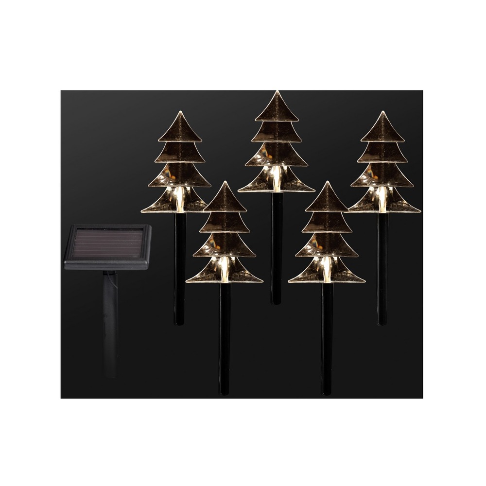 5 sapins solaire 5 led