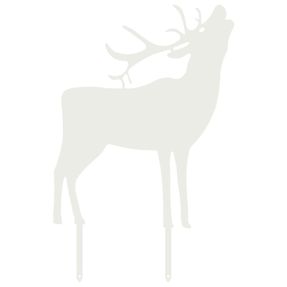 Piquet de jardin 46 x 30 cm acier blanc