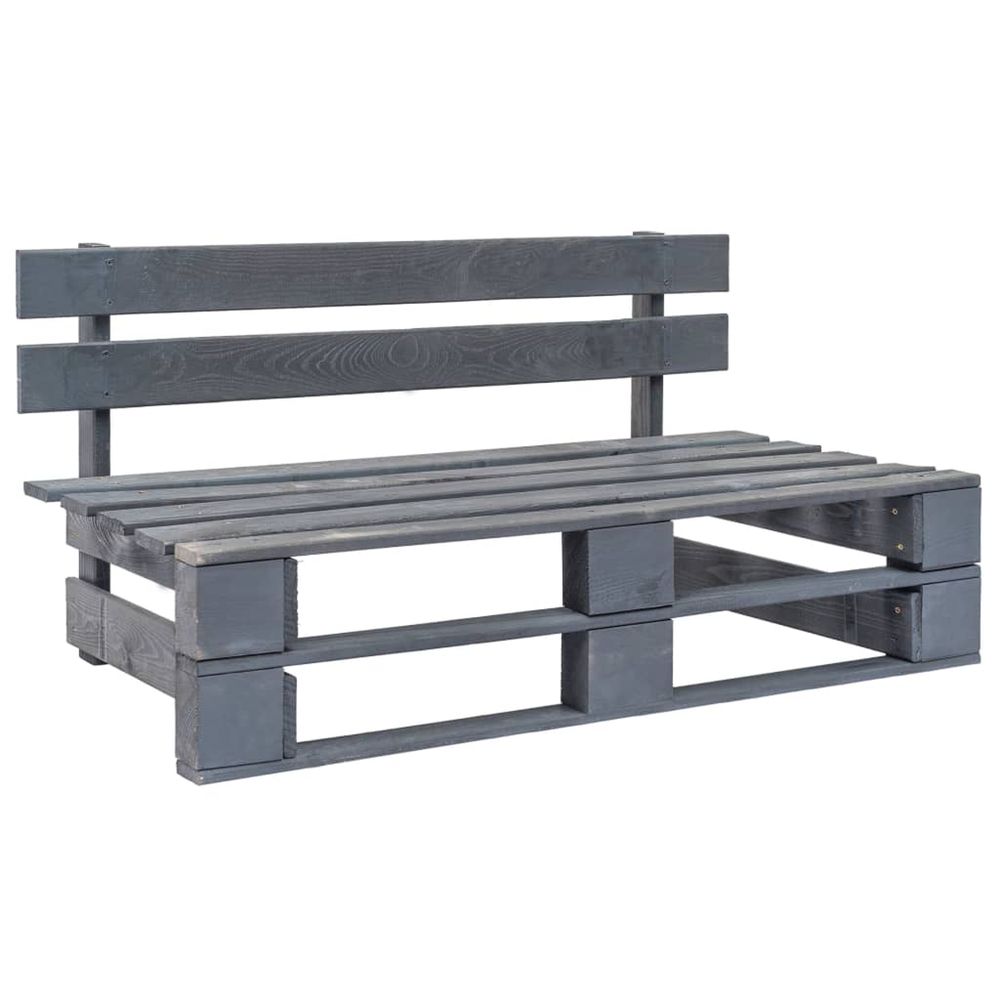 Banc palette de jardin Bois FSC Gris