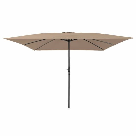 Parasol de jardin taupe et noir 295 x 295 x 245 cm