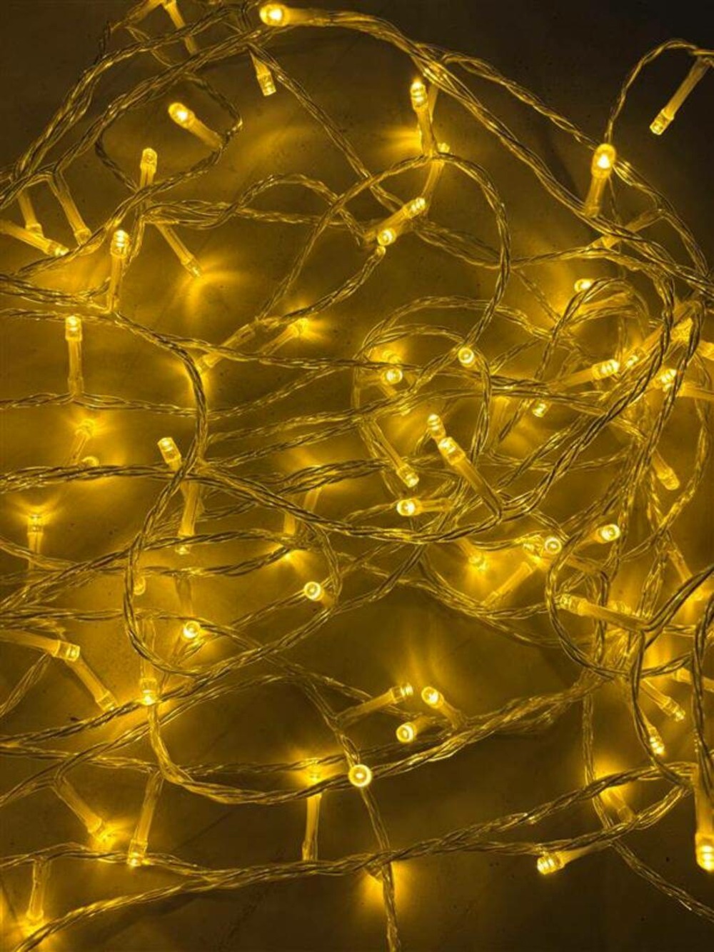 Guirlande lumineuse 300 led 30m avec minuteur extérieur ambre fil transparent