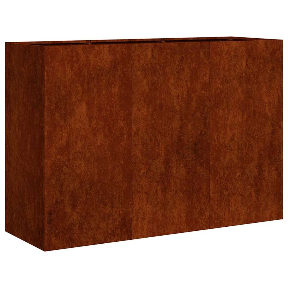 Jardinière d'extérieur rouillé 120x40x80 cm acier inoxydable