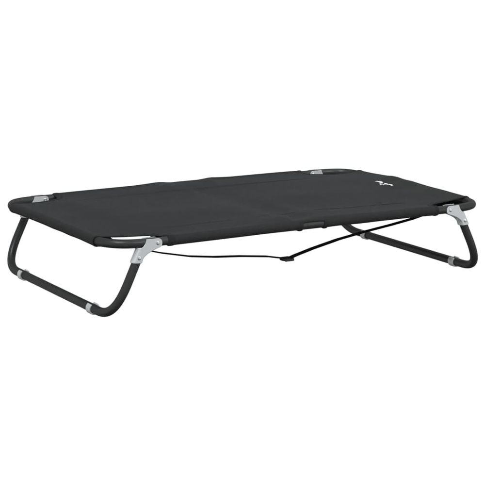 Lit pour chien pliable anthracite tissu oxford et acier