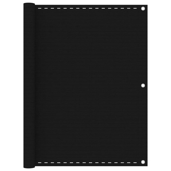 Écran de balcon brise pare vue protection confidentialité 120 x 600 cm pehd noir