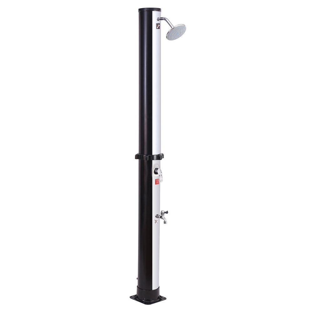Douche solaire fidgi noire et argent 35l